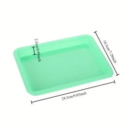 6pcs Brightly Colored Plastic Tray , Durable and Stackable Serving Trays for Snacks, Meals, Arts & Crafts, and Home Organization