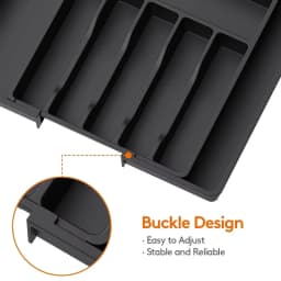 1Pc Silverware Drawer Organizer Expandable Adjustable Plastic Utensil Tray Cutlery Flatware Holder for Kitchen Drawer Storage