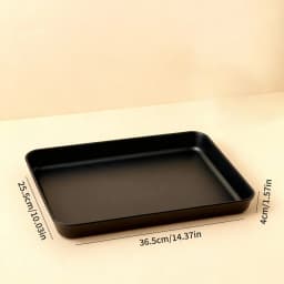 WORTHBUY Rectangular Plastic Food Serving Tray Large Capacity Dessert Fruit Tray Multi-Purpose Deepen Storage Tray For Kitchen