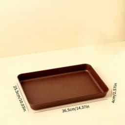 WORTHBUY Rectangular Plastic Food Serving Tray Large Capacity Dessert Fruit Tray Multi-Purpose Deepen Storage Tray For Kitchen