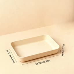 WORTHBUY Rectangular Plastic Food Serving Tray Large Capacity Dessert Fruit Tray Multi-Purpose Deepen Storage Tray For Kitchen