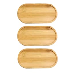 Storage Tray Bamboo Tea Cup Mat Jewelry Storage Rack Succulent Tray DIY Coaster Home Bathroom Kitchen Storage Trays