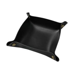 1PC 25X25CM Leather Tray Foldable Table Storage Box Jewelry Key Coin Desk Top Organizer Entryway Nightstand Home Decoration