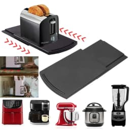 Black Movable Blender Air Fryer Toaster With Wheels Sliding Tray Sliding Mat Storage Mat Kitchen Accessories