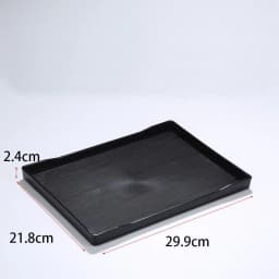 Multi-Purpose Wood Grain Black Tray Plastic Rectangle Serving Trays Decorative Tray Bed Table Tray Kitchen Decoration Tools