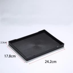 Multi-Purpose Wood Grain Black Tray Plastic Rectangle Serving Trays Decorative Tray Bed Table Tray Kitchen Decoration Tools