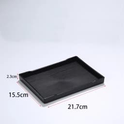 Multi-Purpose Wood Grain Black Tray Plastic Rectangle Serving Trays Decorative Tray Bed Table Tray Kitchen Decoration Tools