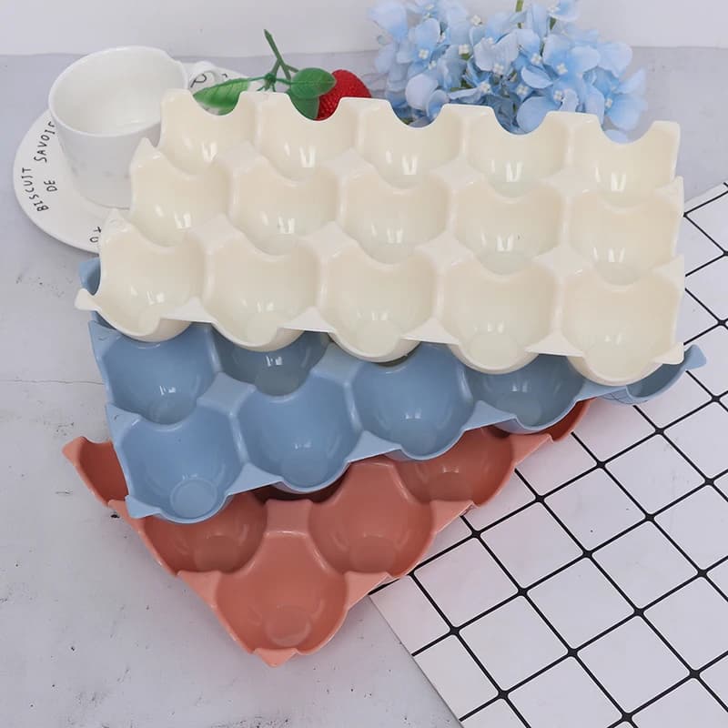 1PCS（15 Cups） Egg Tray Holder Plastic Deviled Egg Crate for Storage Container