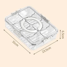 8-Grid Divided Plate with Lid Food Storage Box Snack Box Fruit Storage Container Candy Fruits Nuts Clear Refrigerator Organizer