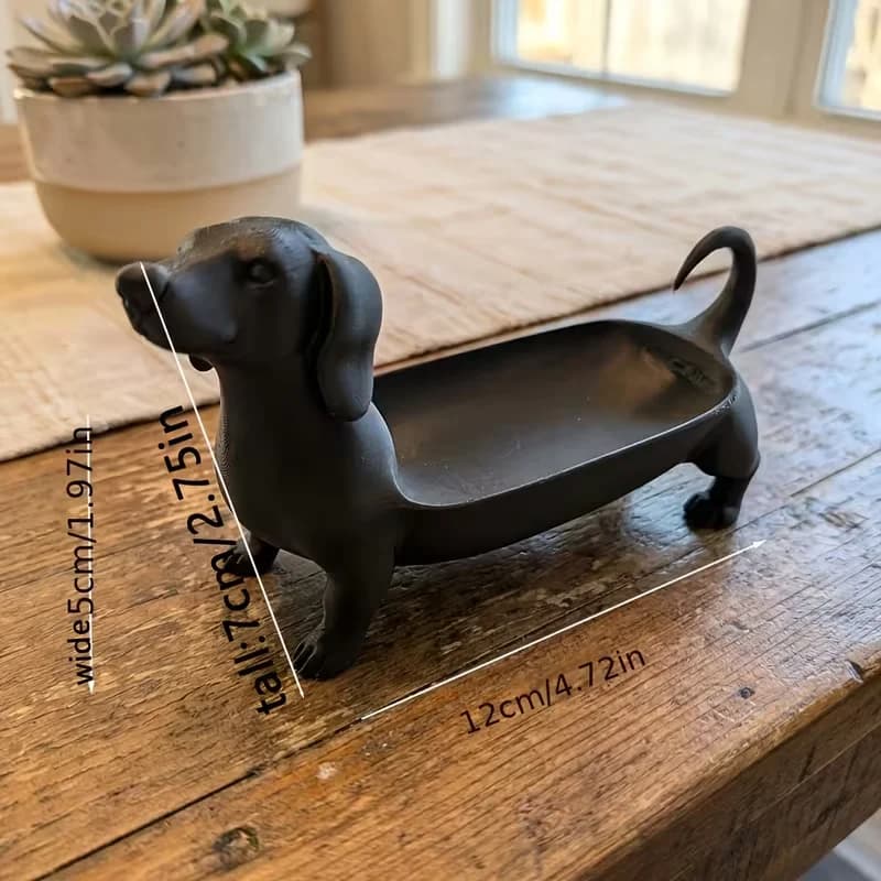 3D Printed Minimalist Dachshund Jewelry Tray — 3D Dachshund Design, Fun Instagram-Style Home Decor