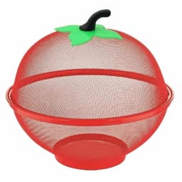 with Mesh Cover Metal Fruit Basket Moisture Resistant multifunctional Kitchen Storage Rack Easy To Clean Fruit Bowl Kitchen