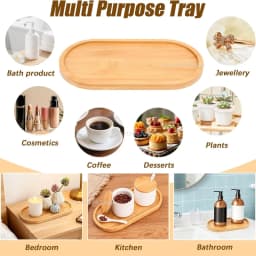 Flower Pot Tray Multi Bamboo Tray Wood Cup Pad Plant Pot Tray for Kitchen Decorative Plate Creative Coaster Coffee Cup Mat