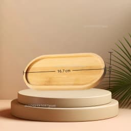 Flower Pot Tray Multi Bamboo Tray Wood Cup Pad Plant Pot Tray for Kitchen Decorative Plate Creative Coaster Coffee Cup Mat