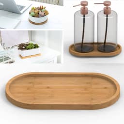 Flower Pot Tray Multi Bamboo Tray Wood Cup Pad Plant Pot Tray for Kitchen Decorative Plate Creative Coaster Coffee Cup Mat