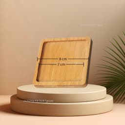 Flower Pot Tray Multi Bamboo Tray Wood Cup Pad Plant Pot Tray for Kitchen Decorative Plate Creative Coaster Coffee Cup Mat