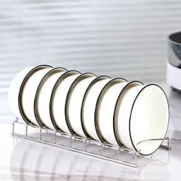 Stainless Steel Dish Drying Rack Multipurpose Kitchen Bowl Plate Draining Holder Space Saving Silver Storage Drainer Shelf