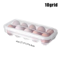 10/18/34 Grid Kitchen Handheld Egg Storage Box for Refrigerator Egg Sorting Rack Home Egg Storage Tray Freshness Box