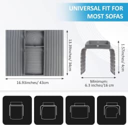 Sofa Armrest Tray Table Organizer Silicone Couch Arm Rest Cup Holder for TV Remote Control Coffee Snacks Glasses Phone Organize