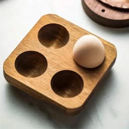 1Pc Multi-Compartment Acacia Wood Egg Holder, Wooden Baking Egg Storage Tray, Nordic Pastoral Style Duck Egg Storage Box, Storage Rack Suitable for Kitchen and Dining Room Egg Storage Rack, Baking Refrigerator Egg Tray, Gift Item