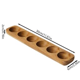 1Pc Multi-Compartment Acacia Wood Egg Holder, Wooden Baking Egg Storage Tray, Nordic Pastoral Style Duck Egg Storage Box, Storage Rack Suitable for Kitchen and Dining Room Egg Storage Rack, Baking Refrigerator Egg Tray, Gift Item