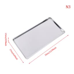 1pc Stainless Steel Tray Rectangle Plate For Kitchen Barbecue Shops Medical Organizer Baking Plate