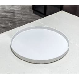 (white)  Cabinet Organizer Kitchen Bathroom Cosmetic Turntable Storage Tray Non-Slip Spice Round Rack Plate