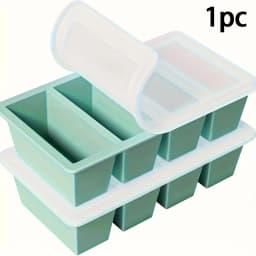 1Pc Rectangular Ice Cube Mold Set with Lid Stackable Freezer Trays for Bottles Beverages Long Cubes Mould Kitchen Items