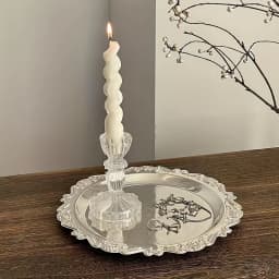 1pc Retro Light Luxury Style Metal Jewelry Tray with Carved Design, Suitable for Jewelry Storage and Organization