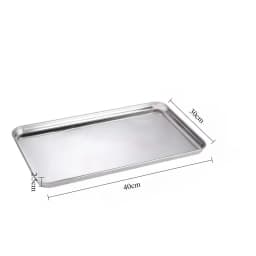 Metal Food Serving Plate Kitchen Organizer Trays Rectangle Stainless Steel Tray Buffet Presentation TraysDecorative Kitchenware