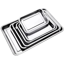 316 Stainless Steel Barbecue Tea Storage Serving Trays Rectangle Steamed Rice Sausage Plate Grill Meat Restaurant Metal Utensils