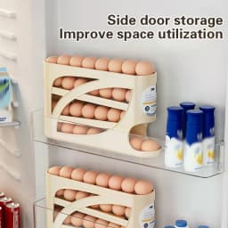Automatic Rolling 4 Tier Egg Holder Dispenser Refrigerator Egg Storage Container Practical Kitchen Fridge Home Egg Storage Rack