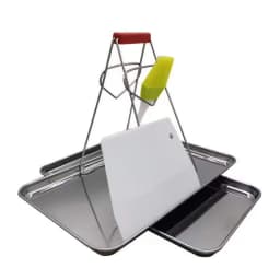 Rice Noodle Roll Plate, Stainless Steel Rectangular Tray, Kitchen Steaming Plate, Thickened Shallow Plate Square Plate, Barbecue
