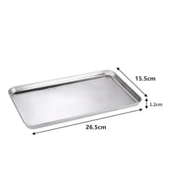 Rice Noodle Roll Plate, Stainless Steel Rectangular Tray, Kitchen Steaming Plate, Thickened Shallow Plate Square Plate, Barbecue