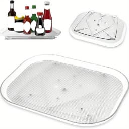 1 Piece Storage Tray, 360-Degree Refrigerator Storage Rotating Tray, Used for Kitchen Spice Jars and Sundry Storage Turntable, Seasoning Storage Sorting Box, Multi-Functional Storage Tray