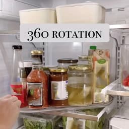 1 Piece Storage Tray, 360-Degree Refrigerator Storage Rotating Tray, Used for Kitchen Spice Jars and Sundry Storage Turntable, Seasoning Storage Sorting Box, Multi-Functional Storage Tray