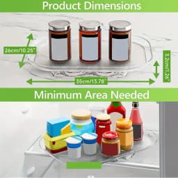 1 Piece Storage Tray, 360-Degree Refrigerator Storage Rotating Tray, Used for Kitchen Spice Jars and Sundry Storage Turntable, Seasoning Storage Sorting Box, Multi-Functional Storage Tray