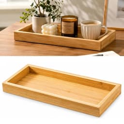 New Multi Use Serving Tray Japanese Style Rectangle Bathroom Counter Tray Decorative Tray Bathroom