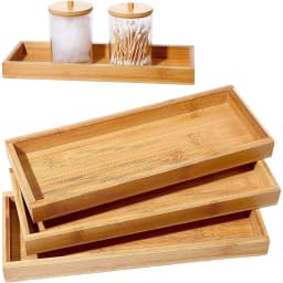 New Multi Use Serving Tray Japanese Style Rectangle Bathroom Counter Tray Decorative Tray Bathroom