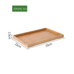New Rectangular Storage Tray household Solid Wood Tea Tray Bamboo Water Cup Plate Dried Fruit