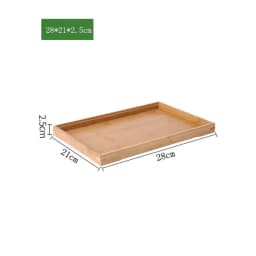 New Rectangular Storage Tray household Solid Wood Tea Tray Bamboo Water Cup Plate Dried Fruit