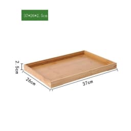 New Rectangular Storage Tray household Solid Wood Tea Tray Bamboo Water Cup Plate Dried Fruit
