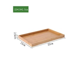 New Rectangular Storage Tray household Solid Wood Tea Tray Bamboo Water Cup Plate Dried Fruit