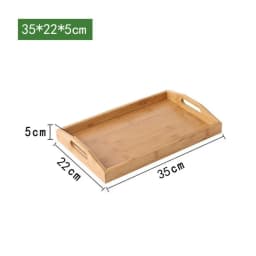 New Rectangular Storage Tray household Solid Wood Tea Tray Bamboo Water Cup Plate Dried Fruit