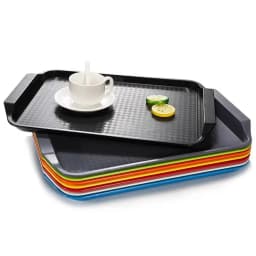 New 43*30cm Tray Plastic Rectangular Food Serving Tray Non-Slip Fast Food Tray