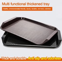 New 43*30cm Tray Plastic Rectangular Food Serving Tray Non-Slip Fast Food Tray
