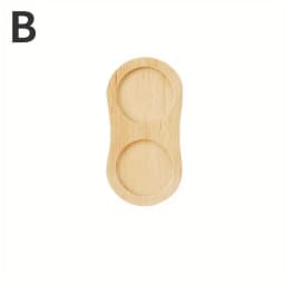 1Pc Tea Tray Salt Pepper Shaker Stand Kitchen Storage Holder Wood Pot Tray for Home Use