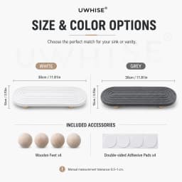 Uwhise Fast Drying Diatomite Sink Organizer Tray Diatomaceous Earth Mat For Bathroom Countertop Soap Dispenser Toothbrush