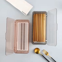 Cutlery Storage Tray Holder Tableware Organizer Spoon Fork Storage Box Plastic Container Cutlery Rack With Lid And Drainer