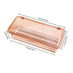 Cutlery Storage Tray Holder Tableware Organizer Spoon Fork Storage Box Plastic Container Cutlery Rack With Lid And Drainer