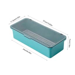 Cutlery Storage Tray Holder Tableware Organizer Spoon Fork Storage Box Plastic Container Cutlery Rack With Lid And Drainer
